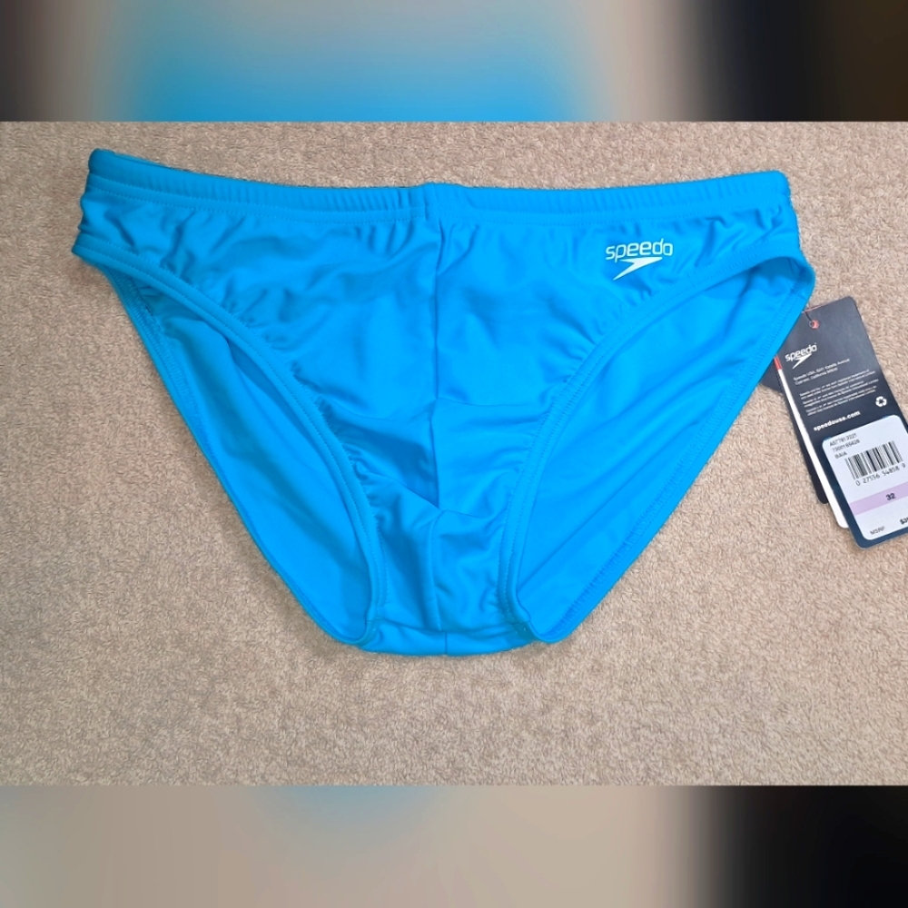 Speedo Solar Suit, Light Blue (Baia) Men's Size 32, New
